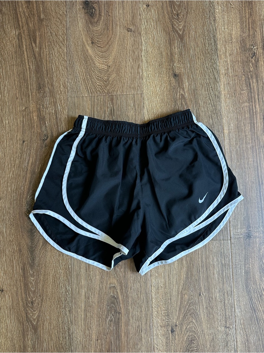 Nike Black Athletic Shorts with White Trim